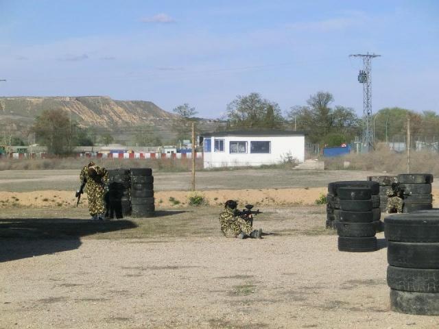 jugando en la pista